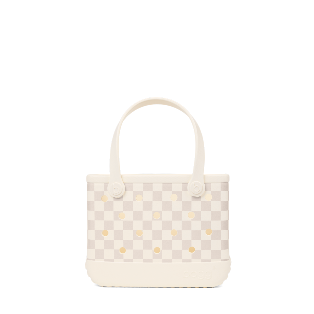 Bitty Bogg Bag - Checkered Coconut/Mushroom - Soft Seaside Companion