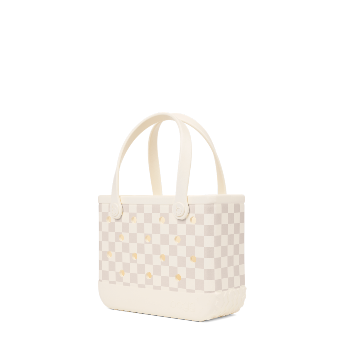 Bitty Bogg Bag - Checkered Coconut/Mushroom - Soft Seaside Companion