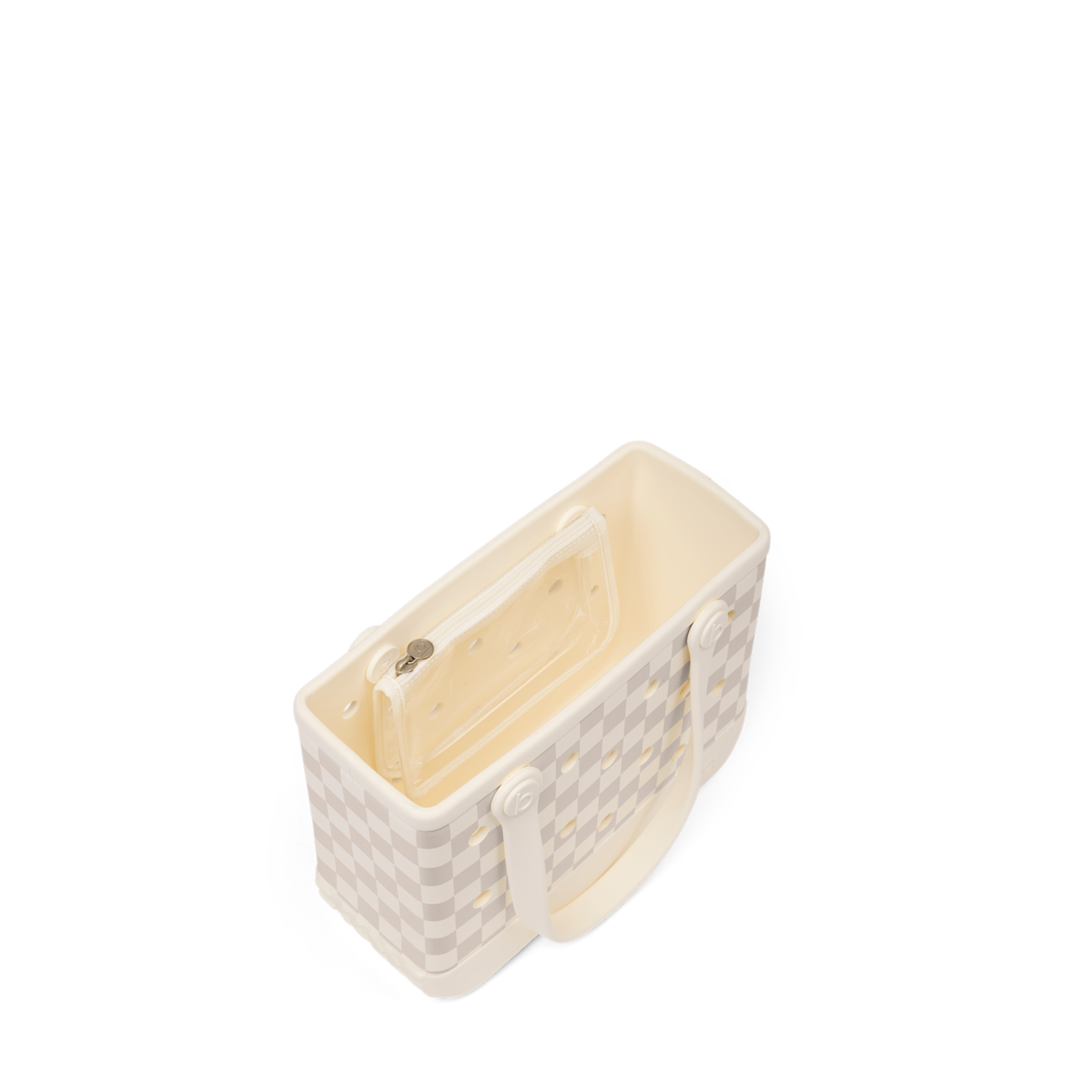 Bitty Bogg Bag - Checkered Coconut/Mushroom - Soft Seaside Companion